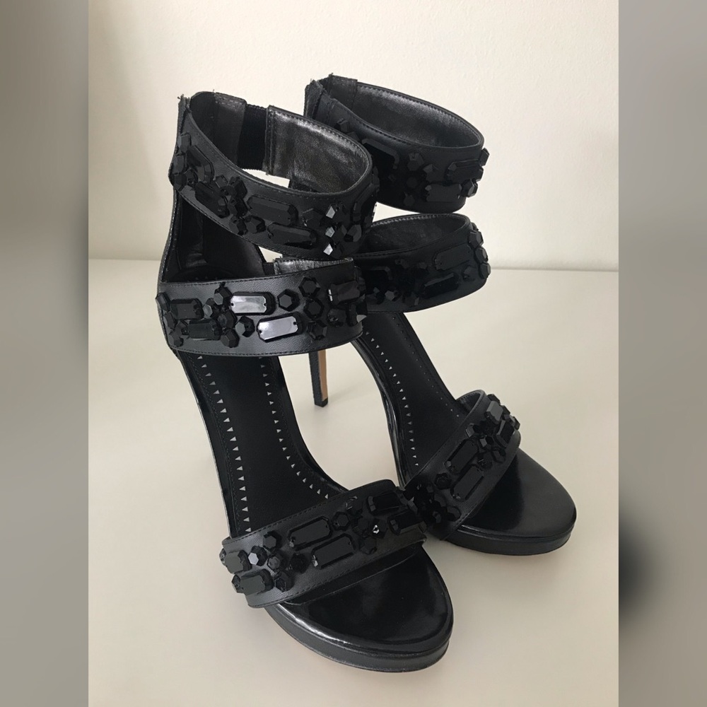 Circus by Sam Edelman Black Jeweled Sandals